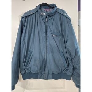 Members Only racer bomber jacket with‎ belt collar size men's 46L